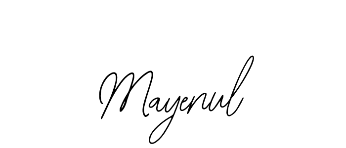 Design your own signature with our free online signature maker. With this signature software, you can create a handwritten (Bearetta-2O07w) signature for name Mayenul. Mayenul signature style 12 images and pictures png