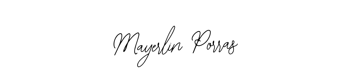 Bearetta-2O07w is a professional signature style that is perfect for those who want to add a touch of class to their signature. It is also a great choice for those who want to make their signature more unique. Get Mayerlin Porras name to fancy signature for free. Mayerlin Porras signature style 12 images and pictures png