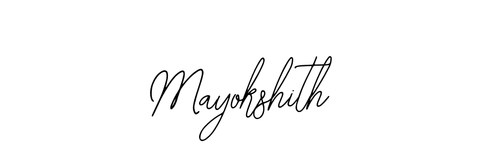 The best way (Bearetta-2O07w) to make a short signature is to pick only two or three words in your name. The name Mayokshith include a total of six letters. For converting this name. Mayokshith signature style 12 images and pictures png