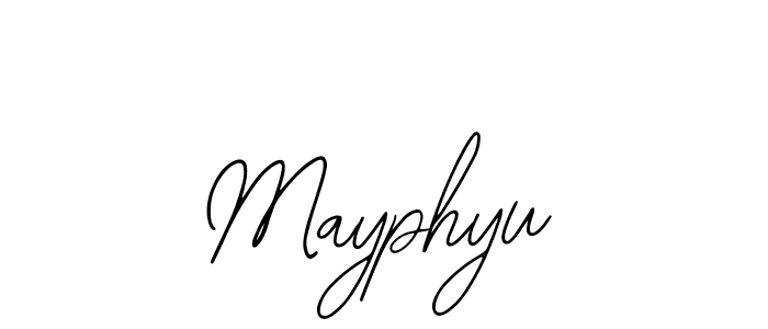 You should practise on your own different ways (Bearetta-2O07w) to write your name (Mayphyu) in signature. don't let someone else do it for you. Mayphyu signature style 12 images and pictures png