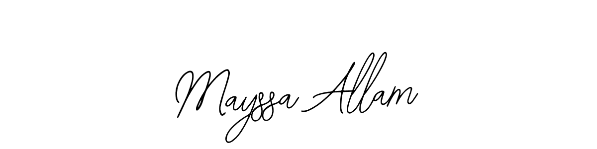Also You can easily find your signature by using the search form. We will create Mayssa Allam name handwritten signature images for you free of cost using Bearetta-2O07w sign style. Mayssa Allam signature style 12 images and pictures png