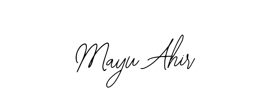 This is the best signature style for the Mayu Ahir name. Also you like these signature font (Bearetta-2O07w). Mix name signature. Mayu Ahir signature style 12 images and pictures png