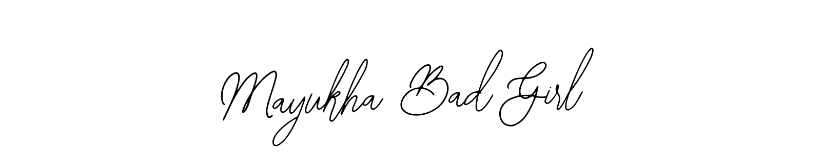 How to make Mayukha Bad Girl name signature. Use Bearetta-2O07w style for creating short signs online. This is the latest handwritten sign. Mayukha Bad Girl signature style 12 images and pictures png