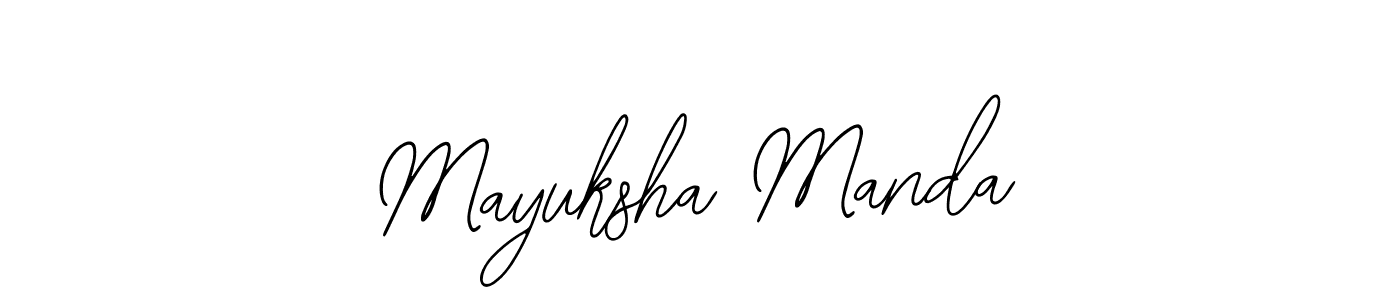 Use a signature maker to create a handwritten signature online. With this signature software, you can design (Bearetta-2O07w) your own signature for name Mayuksha Manda. Mayuksha Manda signature style 12 images and pictures png