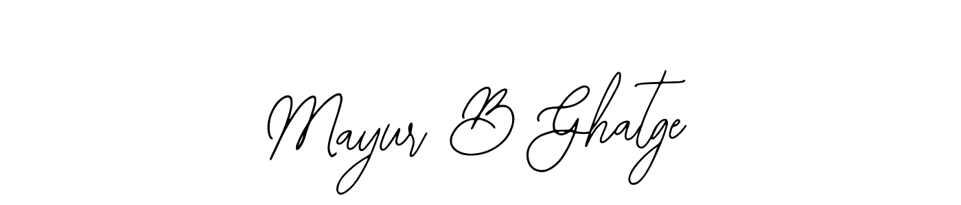 Similarly Bearetta-2O07w is the best handwritten signature design. Signature creator online .You can use it as an online autograph creator for name Mayur B Ghatge. Mayur B Ghatge signature style 12 images and pictures png