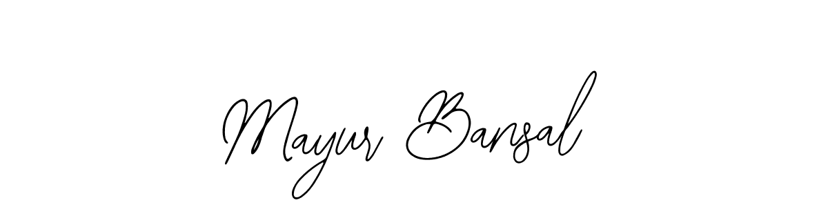 Design your own signature with our free online signature maker. With this signature software, you can create a handwritten (Bearetta-2O07w) signature for name Mayur Bansal. Mayur Bansal signature style 12 images and pictures png