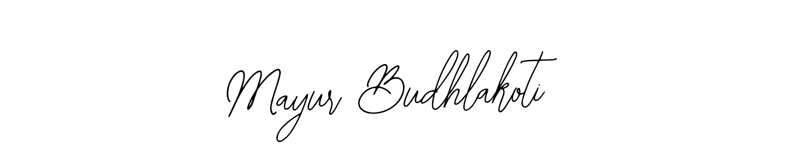 How to make Mayur Budhlakoti name signature. Use Bearetta-2O07w style for creating short signs online. This is the latest handwritten sign. Mayur Budhlakoti signature style 12 images and pictures png