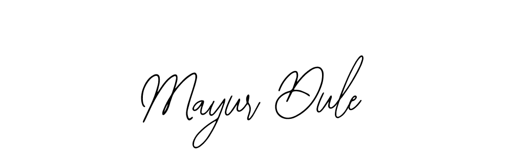 How to make Mayur Dule name signature. Use Bearetta-2O07w style for creating short signs online. This is the latest handwritten sign. Mayur Dule signature style 12 images and pictures png