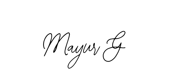 Mayur G stylish signature style. Best Handwritten Sign (Bearetta-2O07w) for my name. Handwritten Signature Collection Ideas for my name Mayur G. Mayur G signature style 12 images and pictures png