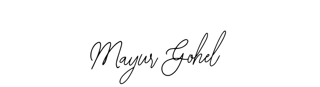 Use a signature maker to create a handwritten signature online. With this signature software, you can design (Bearetta-2O07w) your own signature for name Mayur Gohel. Mayur Gohel signature style 12 images and pictures png