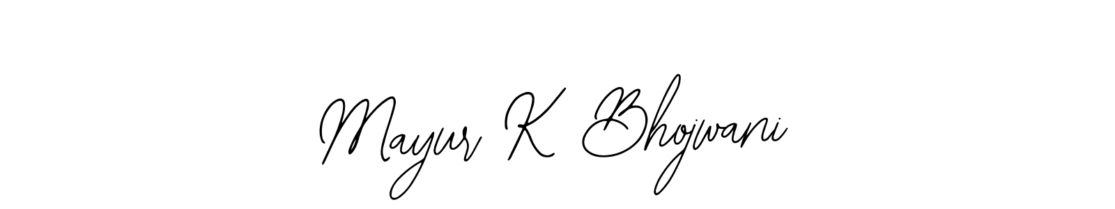 How to make Mayur K Bhojwani name signature. Use Bearetta-2O07w style for creating short signs online. This is the latest handwritten sign. Mayur K Bhojwani signature style 12 images and pictures png