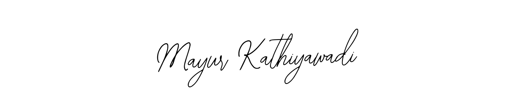 How to make Mayur Kathiyawadi name signature. Use Bearetta-2O07w style for creating short signs online. This is the latest handwritten sign. Mayur Kathiyawadi signature style 12 images and pictures png