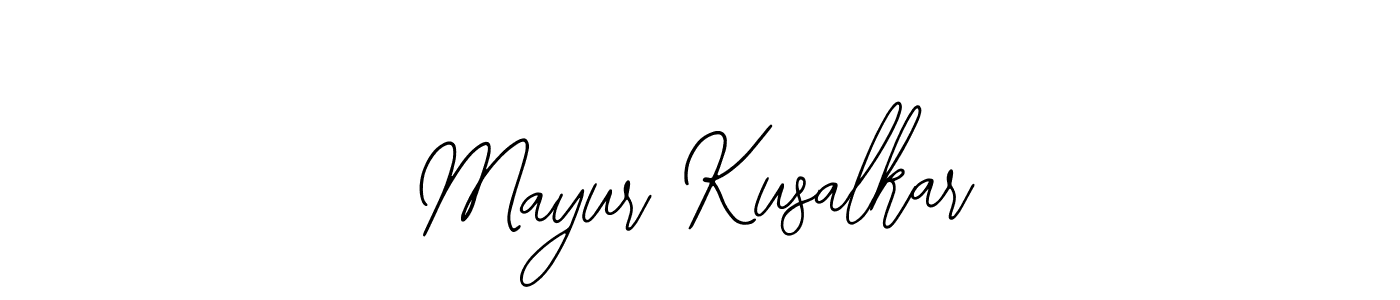 How to make Mayur Kusalkar name signature. Use Bearetta-2O07w style for creating short signs online. This is the latest handwritten sign. Mayur Kusalkar signature style 12 images and pictures png
