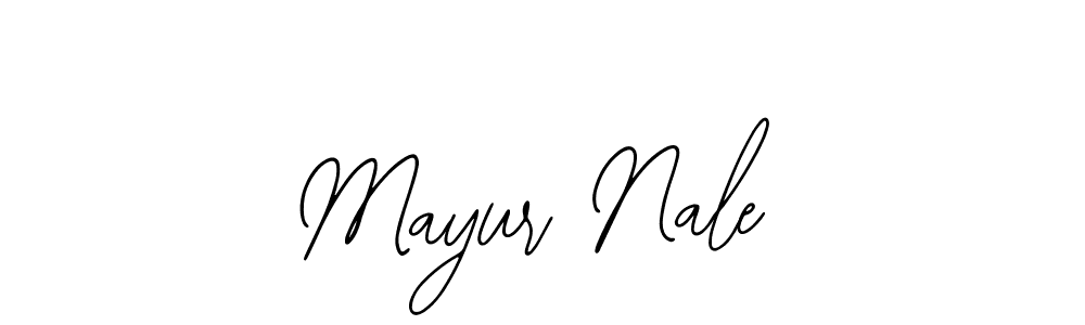 How to make Mayur Nale name signature. Use Bearetta-2O07w style for creating short signs online. This is the latest handwritten sign. Mayur Nale signature style 12 images and pictures png