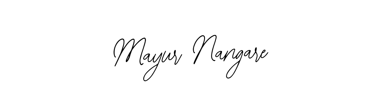 if you are searching for the best signature style for your name Mayur Nangare. so please give up your signature search. here we have designed multiple signature styles  using Bearetta-2O07w. Mayur Nangare signature style 12 images and pictures png