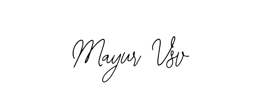 Create a beautiful signature design for name Mayur Vsv. With this signature (Bearetta-2O07w) fonts, you can make a handwritten signature for free. Mayur Vsv signature style 12 images and pictures png