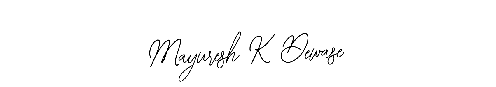 How to make Mayuresh K Dewase name signature. Use Bearetta-2O07w style for creating short signs online. This is the latest handwritten sign. Mayuresh K Dewase signature style 12 images and pictures png