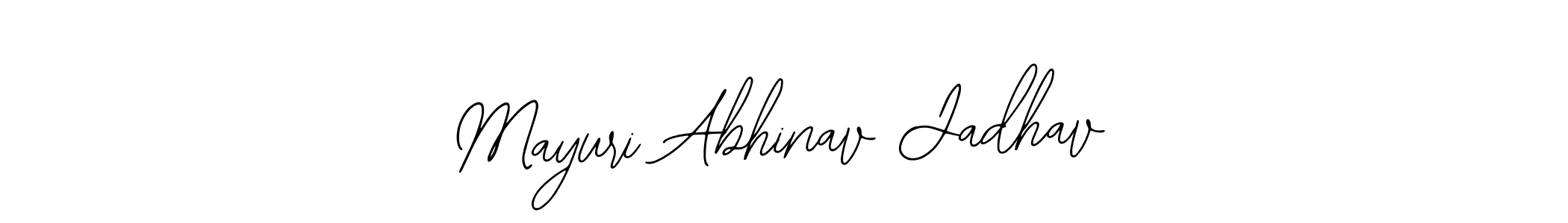 Also You can easily find your signature by using the search form. We will create Mayuri Abhinav Jadhav name handwritten signature images for you free of cost using Bearetta-2O07w sign style. Mayuri Abhinav Jadhav signature style 12 images and pictures png
