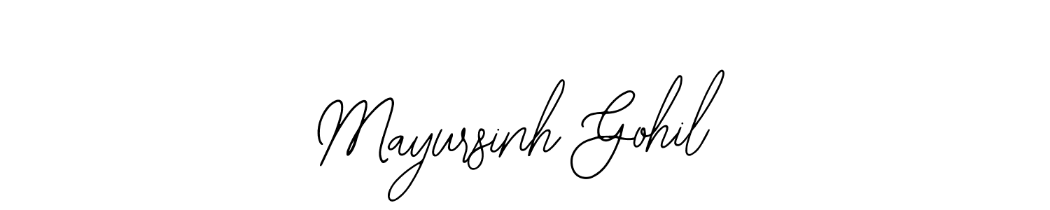 This is the best signature style for the Mayursinh Gohil name. Also you like these signature font (Bearetta-2O07w). Mix name signature. Mayursinh Gohil signature style 12 images and pictures png