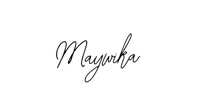 Use a signature maker to create a handwritten signature online. With this signature software, you can design (Bearetta-2O07w) your own signature for name Maywika. Maywika signature style 12 images and pictures png