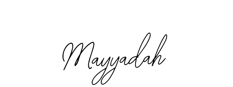 if you are searching for the best signature style for your name Mayyadah. so please give up your signature search. here we have designed multiple signature styles  using Bearetta-2O07w. Mayyadah signature style 12 images and pictures png