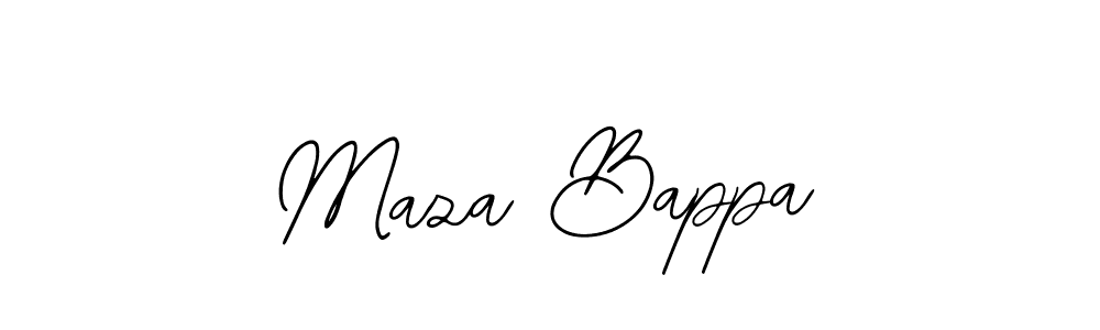 Use a signature maker to create a handwritten signature online. With this signature software, you can design (Bearetta-2O07w) your own signature for name Maza Bappa. Maza Bappa signature style 12 images and pictures png