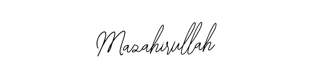 Design your own signature with our free online signature maker. With this signature software, you can create a handwritten (Bearetta-2O07w) signature for name Mazahirullah. Mazahirullah signature style 12 images and pictures png