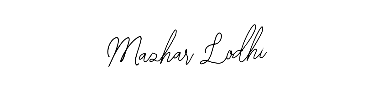 Bearetta-2O07w is a professional signature style that is perfect for those who want to add a touch of class to their signature. It is also a great choice for those who want to make their signature more unique. Get Mazhar Lodhi name to fancy signature for free. Mazhar Lodhi signature style 12 images and pictures png