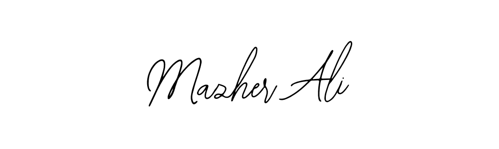 How to make Mazher Ali signature? Bearetta-2O07w is a professional autograph style. Create handwritten signature for Mazher Ali name. Mazher Ali signature style 12 images and pictures png