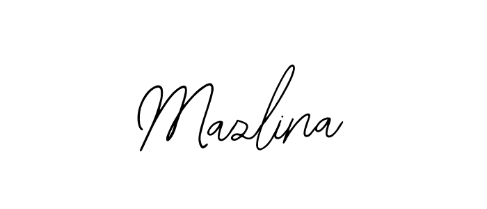 Design your own signature with our free online signature maker. With this signature software, you can create a handwritten (Bearetta-2O07w) signature for name Mazlina. Mazlina signature style 12 images and pictures png
