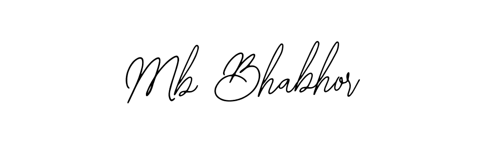 Design your own signature with our free online signature maker. With this signature software, you can create a handwritten (Bearetta-2O07w) signature for name Mb Bhabhor. Mb Bhabhor signature style 12 images and pictures png