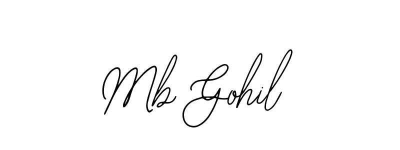 Make a beautiful signature design for name Mb Gohil. Use this online signature maker to create a handwritten signature for free. Mb Gohil signature style 12 images and pictures png