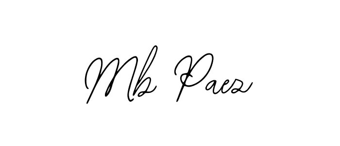 You should practise on your own different ways (Bearetta-2O07w) to write your name (Mb Paez) in signature. don't let someone else do it for you. Mb Paez signature style 12 images and pictures png