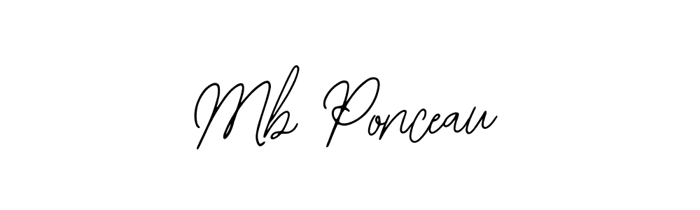 How to make Mb Ponceau name signature. Use Bearetta-2O07w style for creating short signs online. This is the latest handwritten sign. Mb Ponceau signature style 12 images and pictures png