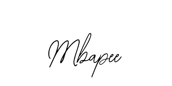 Use a signature maker to create a handwritten signature online. With this signature software, you can design (Bearetta-2O07w) your own signature for name Mbapee. Mbapee signature style 12 images and pictures png