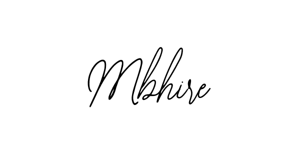 How to make Mbhire name signature. Use Bearetta-2O07w style for creating short signs online. This is the latest handwritten sign. Mbhire signature style 12 images and pictures png