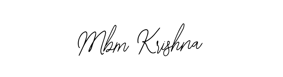 Similarly Bearetta-2O07w is the best handwritten signature design. Signature creator online .You can use it as an online autograph creator for name Mbm Krishna. Mbm Krishna signature style 12 images and pictures png