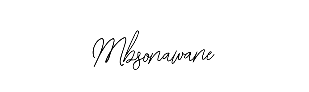 How to make Mbsonawane name signature. Use Bearetta-2O07w style for creating short signs online. This is the latest handwritten sign. Mbsonawane signature style 12 images and pictures png