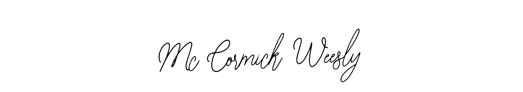 How to make Mc Cormick Weesly name signature. Use Bearetta-2O07w style for creating short signs online. This is the latest handwritten sign. Mc Cormick Weesly signature style 12 images and pictures png