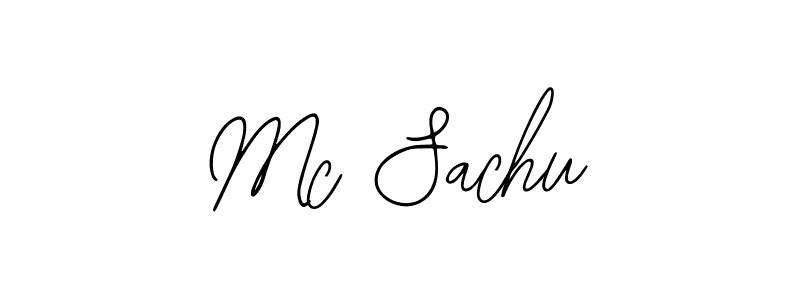 How to make Mc Sachu name signature. Use Bearetta-2O07w style for creating short signs online. This is the latest handwritten sign. Mc Sachu signature style 12 images and pictures png