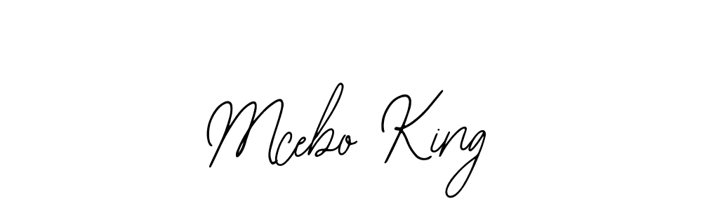 Use a signature maker to create a handwritten signature online. With this signature software, you can design (Bearetta-2O07w) your own signature for name Mcebo King. Mcebo King signature style 12 images and pictures png