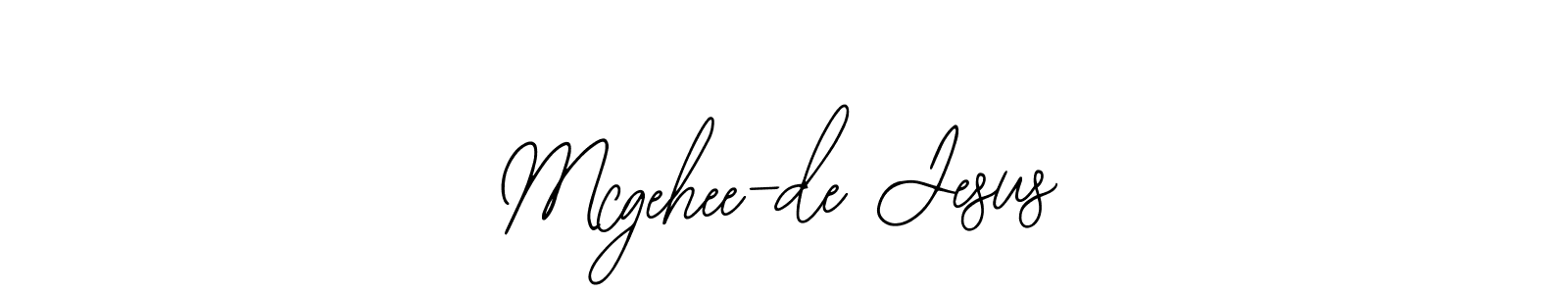 Design your own signature with our free online signature maker. With this signature software, you can create a handwritten (Bearetta-2O07w) signature for name Mcgehee-de Jesus. Mcgehee-de Jesus signature style 12 images and pictures png