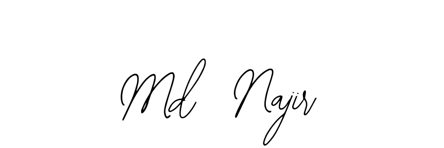 You should practise on your own different ways (Bearetta-2O07w) to write your name (Md  Najir) in signature. don't let someone else do it for you. Md  Najir signature style 12 images and pictures png