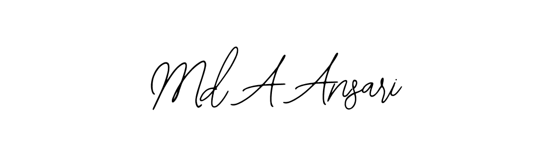 Use a signature maker to create a handwritten signature online. With this signature software, you can design (Bearetta-2O07w) your own signature for name Md A Ansari. Md A Ansari signature style 12 images and pictures png