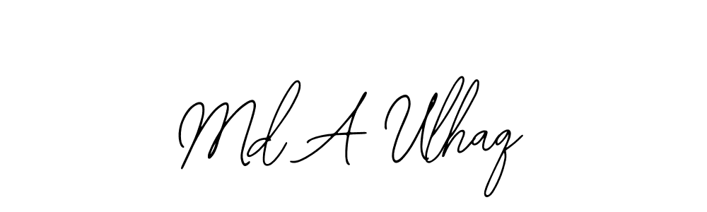 if you are searching for the best signature style for your name Md A Ulhaq. so please give up your signature search. here we have designed multiple signature styles  using Bearetta-2O07w. Md A Ulhaq signature style 12 images and pictures png