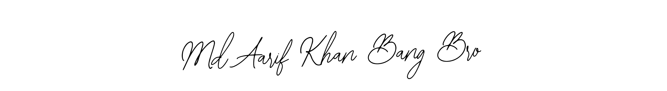 Use a signature maker to create a handwritten signature online. With this signature software, you can design (Bearetta-2O07w) your own signature for name Md Aarif Khan Bang Bro. Md Aarif Khan Bang Bro signature style 12 images and pictures png