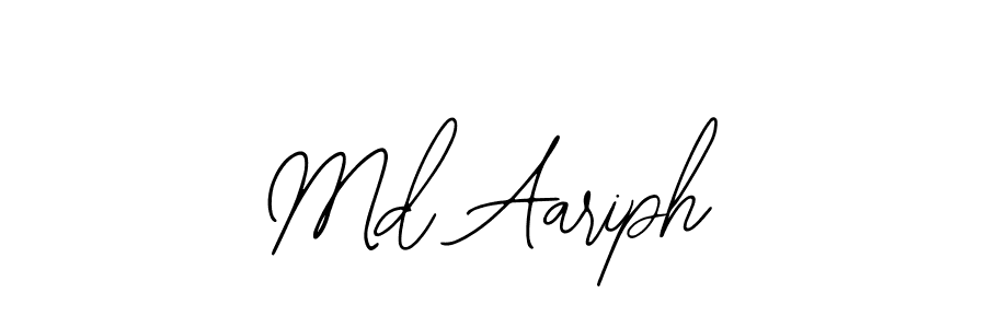 Use a signature maker to create a handwritten signature online. With this signature software, you can design (Bearetta-2O07w) your own signature for name Md Aariph. Md Aariph signature style 12 images and pictures png