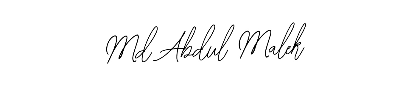 Bearetta-2O07w is a professional signature style that is perfect for those who want to add a touch of class to their signature. It is also a great choice for those who want to make their signature more unique. Get Md Abdul Malek name to fancy signature for free. Md Abdul Malek signature style 12 images and pictures png