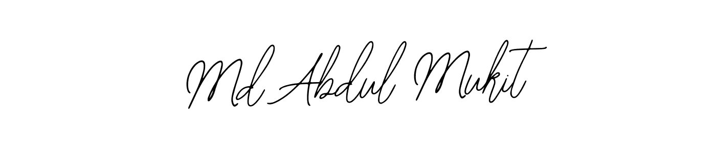 How to make Md Abdul Mukit name signature. Use Bearetta-2O07w style for creating short signs online. This is the latest handwritten sign. Md Abdul Mukit signature style 12 images and pictures png