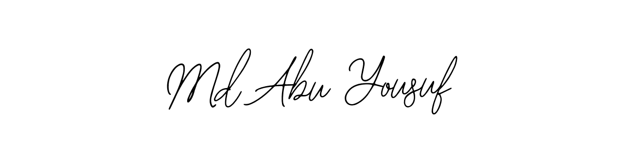 Use a signature maker to create a handwritten signature online. With this signature software, you can design (Bearetta-2O07w) your own signature for name Md Abu Yousuf. Md Abu Yousuf signature style 12 images and pictures png